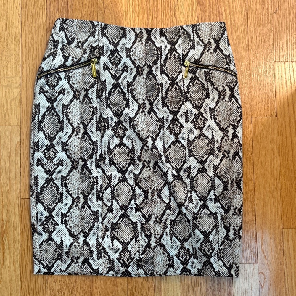 Michael Kors Reptile Print Pencil Skirt